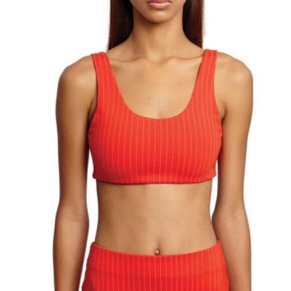 Danielle Guizio NY x Revolve Pinstriped Sport top medium - Picture 1 of 7
